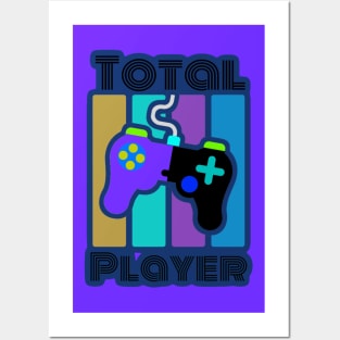 Total Player- Gamer Design Posters and Art